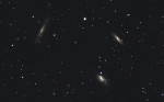 M65, M66, NGC3628 - Tryplet Lwa (9,3mag, 8,9mag; 25 mln lat świetlnych, 9,6mag, 35 mln lat świetlnych)