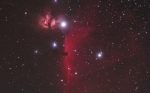 NGC 2024, IC 434  (Mgławica Płomień, Koński Łeb)